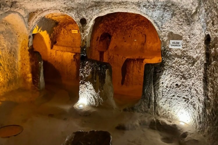 A church carved into one of the ancient underground cities. Photo by Paul Ehrlich