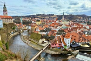 Czesky Krumlov is a fairytale village along the Vltava River. Photo by Meryl Pearlstein