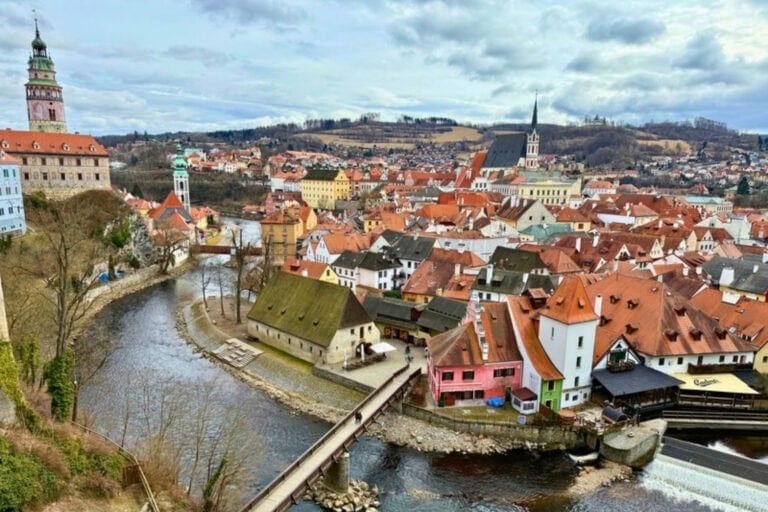 Czesky Krumlov is a fairytale village along the Vltava River. Photo by Meryl Pearlstein