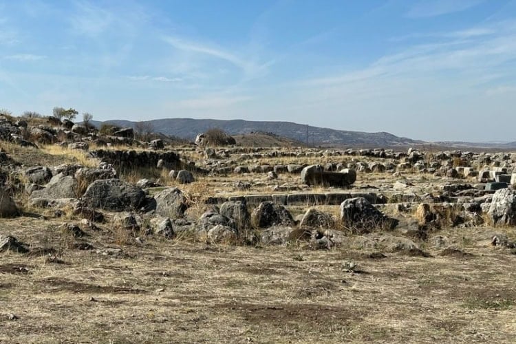 Part of Hattusa's vast, impressive temple foundations, royal residences, and defensive fortifications. Photo by Paul Ehrlich