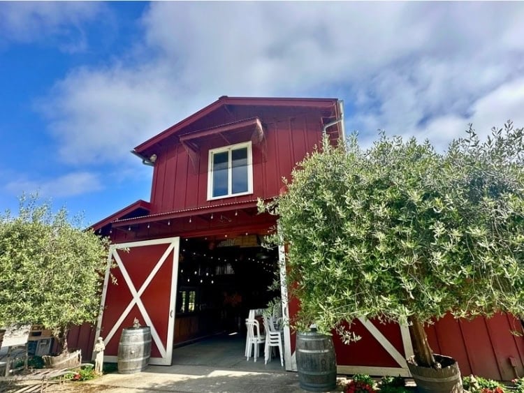 La Bella Vida Vineyard, a casual quaint farmhouse tasting room in the Santa Cruz Mountains. Photo by Donna Sozio