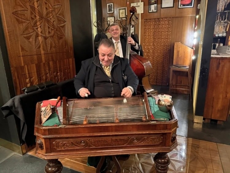 Live music at Aszu on the cymbalom. Photo by Meryl Pearlstein