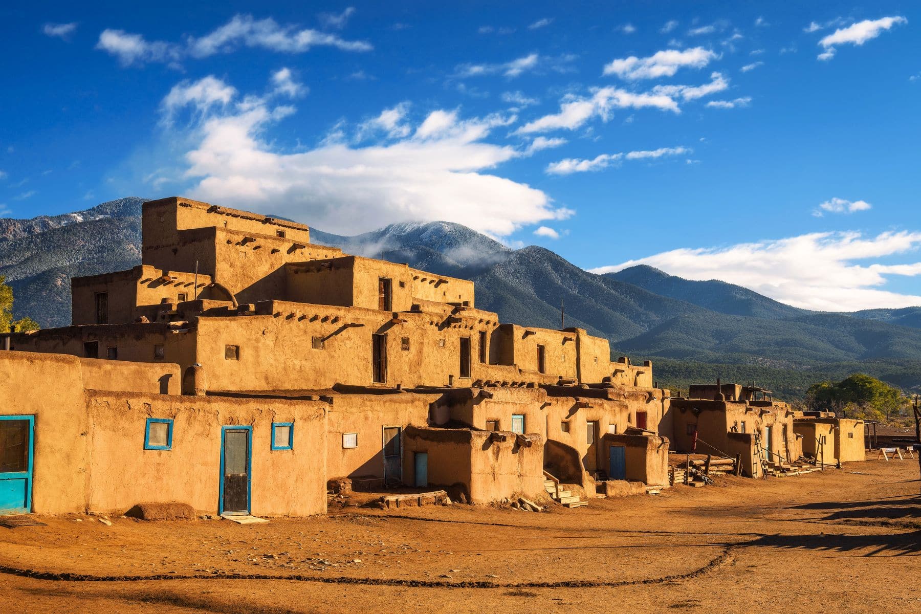 New Mexico Ancient dwellings in Taos Pueblo