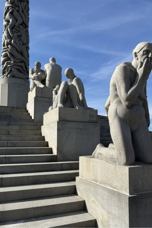 Statues at Vigeland Sculpture Park, Oslo, Norway. Photo by Maureen C. Bruschi
