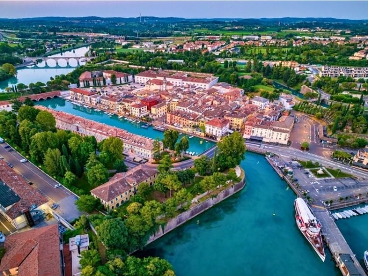 The unique pentagonal defensive circuit of Peschiera del Garda. Photo courtesy of Tourism Peschiera