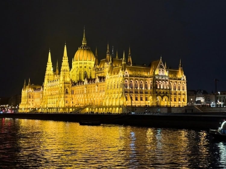 Parliament Building in Budapest from AmaMagna Sun Deck. Photo by Meryl Pearlstein
