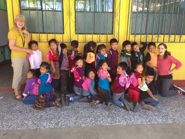 Schoolchildren at the Xela AID complex. Photo courtesy of Eco-Guest House