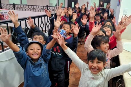 Schoolchildren at the Local Hope complex in San Martín Chiquíto, Guatemala. Photo courtesy of Eco-Guest House