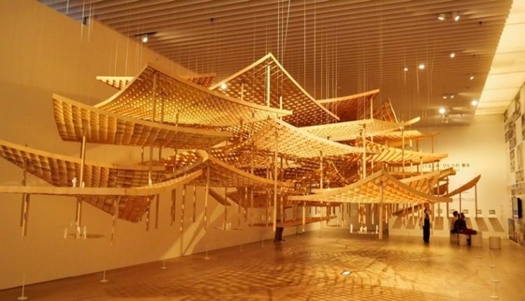 A large, suspended model in the Mori Museum. Photo by Alexander Goodman
