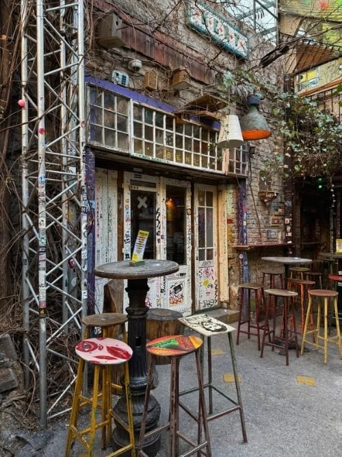 Szimpla Kert ruin bar in Budapest's Jewish Quarter. Photo by Meryl Pearlstein