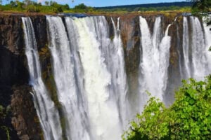 Victoria Falls, one of the seven wonders of the world, seen here on the Zimbabwe side. Photo by Tab Hauser