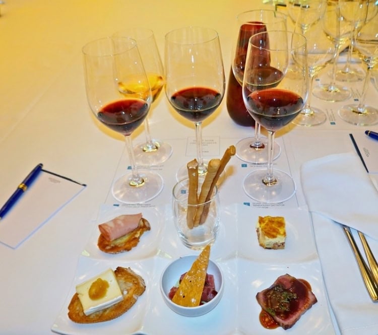 Tasty snacks are paired well with wines at a tasting session. Photo by Tab Hauser
