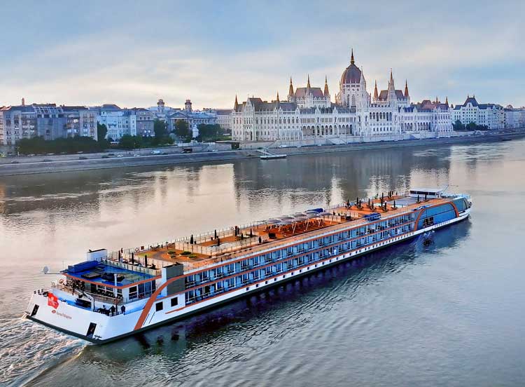 The AmaMagda on the Danube in Budapest. Photo courtesy AmaWaterways