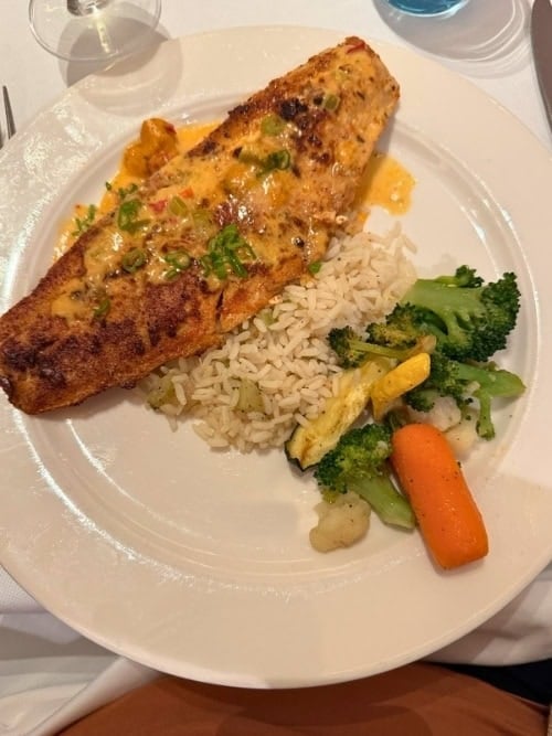 Atchafalaya Snapper in Crawfish Cream Sauce aboard the Viking Mississippi. Photo by Terri Colby