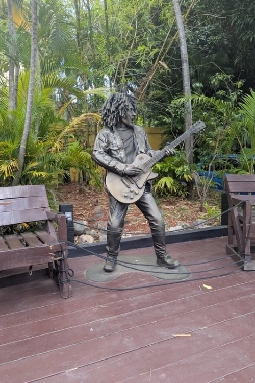 Bob Marley statue at the Bob Marley Museum