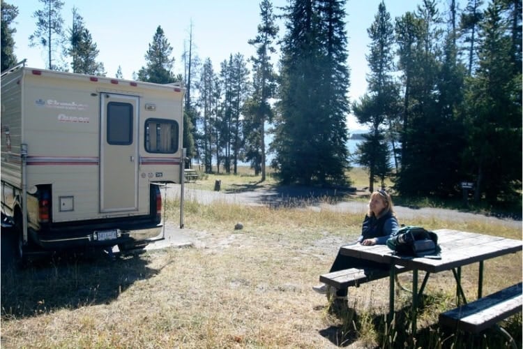 Bridge Bay Campground at Yellowstone Lake. Photo by Brent Cassie