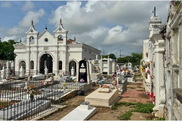 Cementerio Municipal behind a city square in Mompox, Colombia. Photo by R.C. Staab