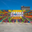Colorful mural in Houston. Photo by Andrew Broadfoot