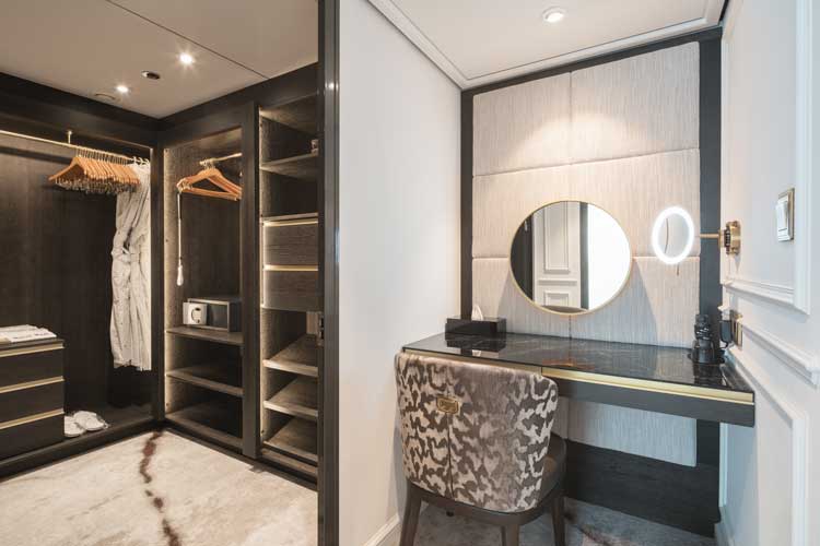 Huge closets on the Riverside Debussy. Photo courtesy Riverside Cruises