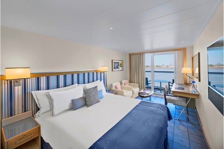 Deluxe veranda stateroom on the Viking Mississippi. Photo courtesy of Viking