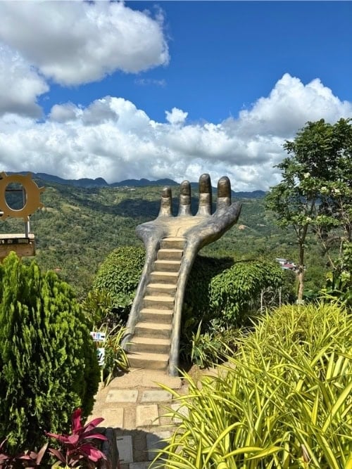 Giant hand viewpoint at Sirao Garden in Barangay Sirao, Cebu. Photo by Nikola Mikovic