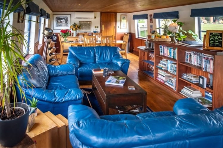 The lounging and dining space on the Magna Carta was a pleasant place to hang out and to have meals. Photo by Rose Palmer