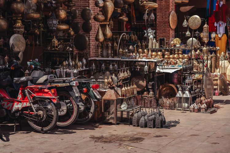 Vibrant souk scene