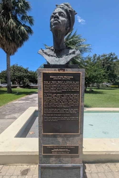 Nanny of the Maroons statue in Emancipation Park. Photo by Keri G