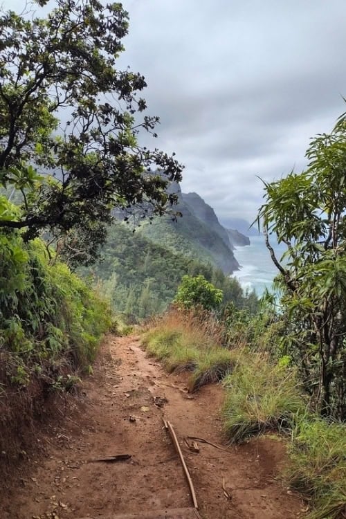 A view of the rugged Napali Coast from the Kalalau Trail. Photo by Karla Freimuth