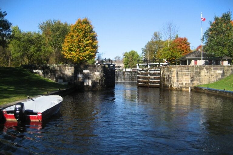 One of the gated chambers (locks) at a UNESCO World Heritage Site in North America. Photo by Brent Cassie