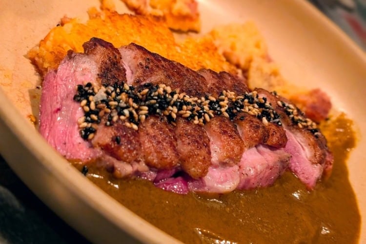 Peking Duck at a Mexican restaurant with heirloom Mexican rice and mole sauce. Photo by Craig Stoltz