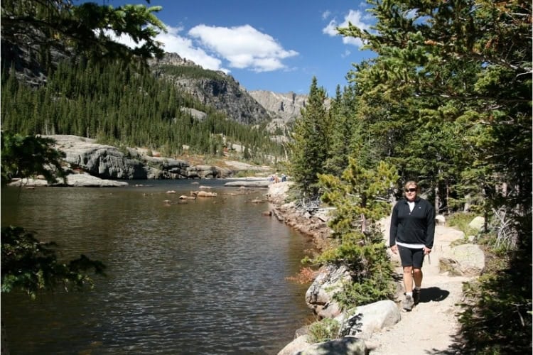 Lake side trail in Rocky Mountain National Park. Photo by Brent Cassie