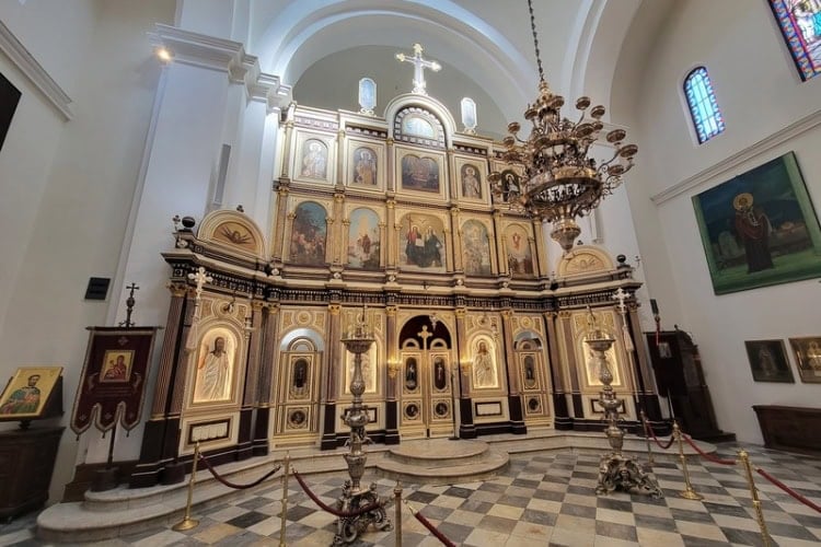 Inside Kotor's Serbian Orthodox Church. Photo by Eric D. Goodman