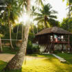 Simeulue Surf Lodges' peaceful gardens and ocean-front views are the perfect base for discovery. Photo: Alex Benaud