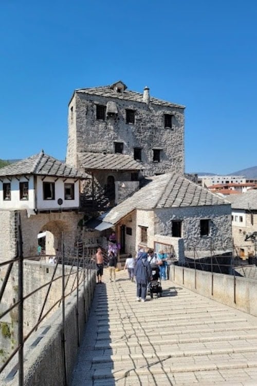 Buildings and bridges alike are made of stone in Mostar. Photo by Eric D. Goodman