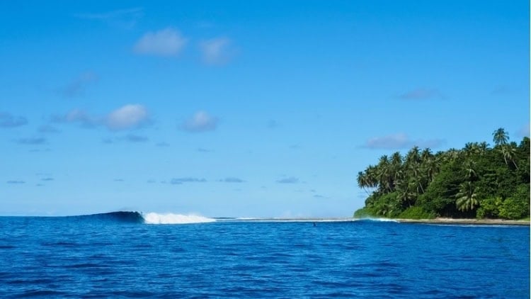 Tea Bags is considered to be the most technically advanced wave on Simeulue Island. Photo by Alex Benaud