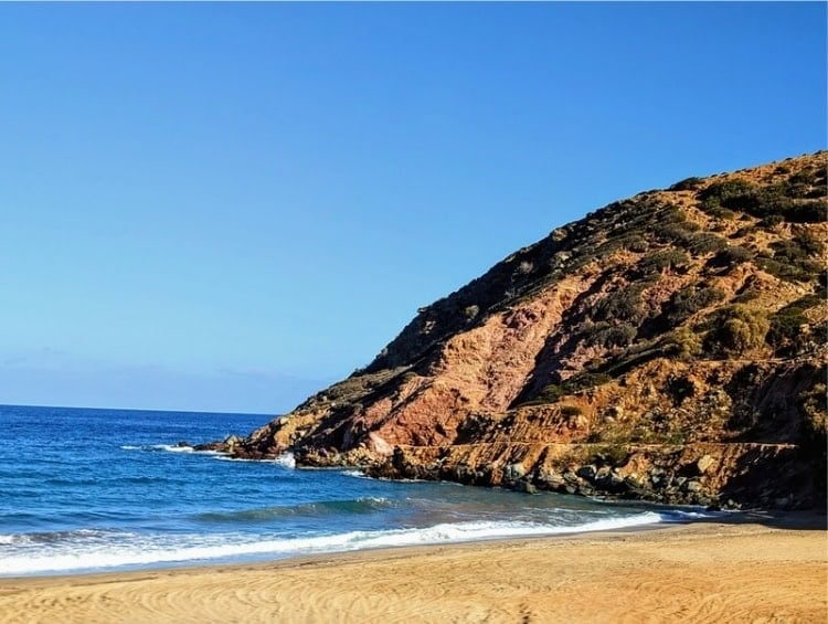 The coastal mountains overlooking the Sea of Crete on the way to Knossos. Photo by Kathy Hosek