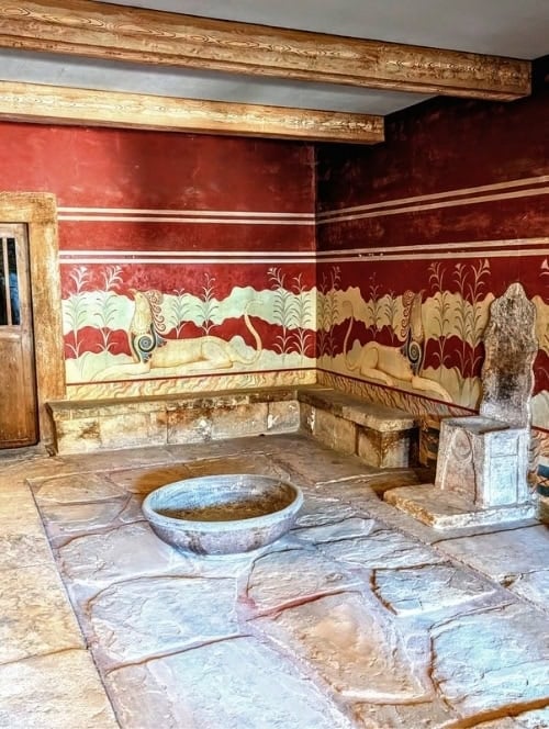 The Throne Room of the Palace of Knossos. Photo by Kathy Hosek