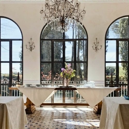 One of the vibrant dining halls inside Villa Lina. Photo credit Villa Lina