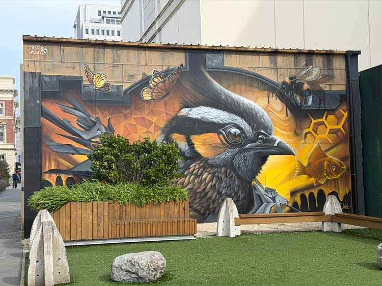 Christchurch is filled with incredible street art, making the city an open-air gallery. Photo by Benjamin Rader