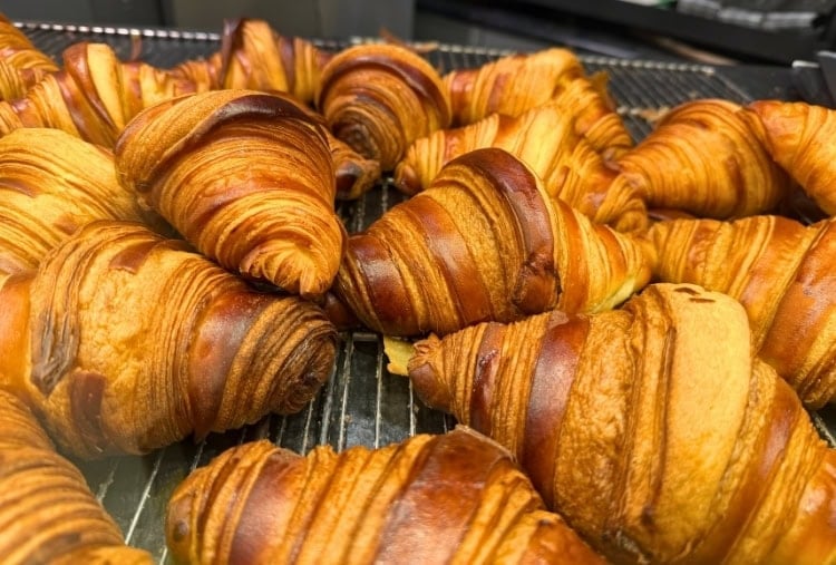 A sensational batch of golden croissants, straight from the oven. Photo by Isabella Miller