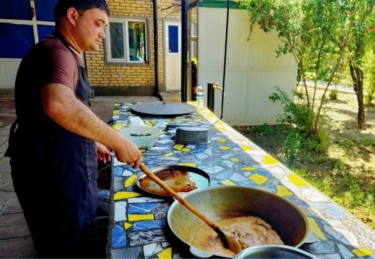 Deep-fried catfish from the Amu Darya, the major river of the region. Photo by Edward Placidi