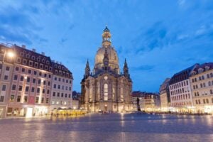 Frauenkirche Dresden at night. Photo by iStock/tagstiles
