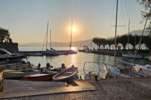 Dusk hour in Torri Del Benaco, Lake Garda. Photo by Julia Riccardi