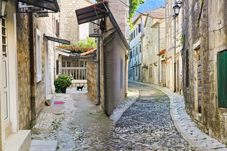 Gabela Street in Risan, Montenegro, dating back to the 12th century. Photo by Zuzana Zimmermannova
