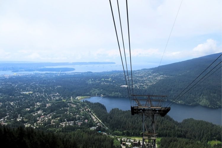 Breathtaking views from Grouse Mountain Skyride spanning Vancouver, the Salish Sea, and distant Gulf Islands. Photo by Jane Cassie