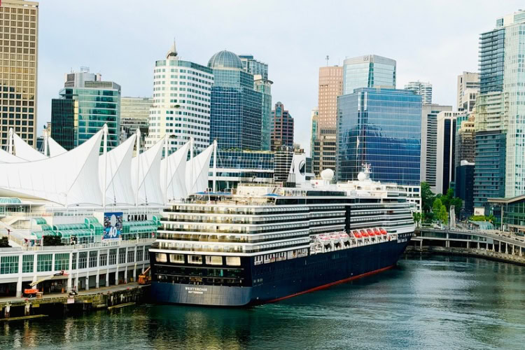 Holland America ship in Vancouver. Photo by Jill Weinlein