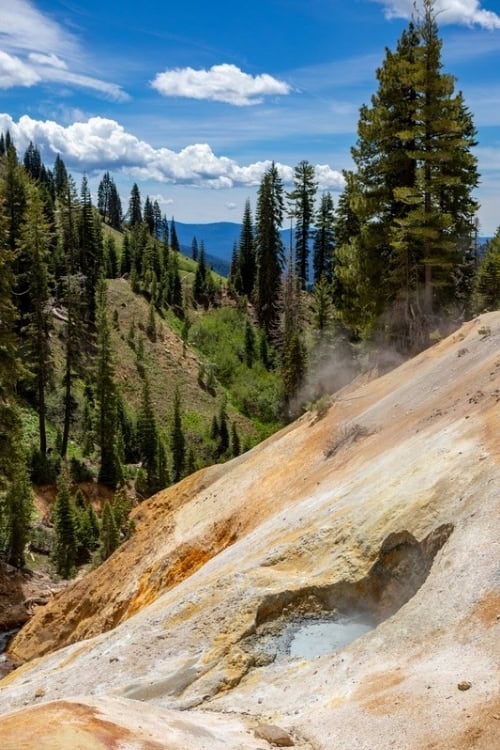 Hydrothermal activity on the Devastated Area Interpretive Trail in Lassen Volcanic National Park, CA. Photo by Teri K. Miller