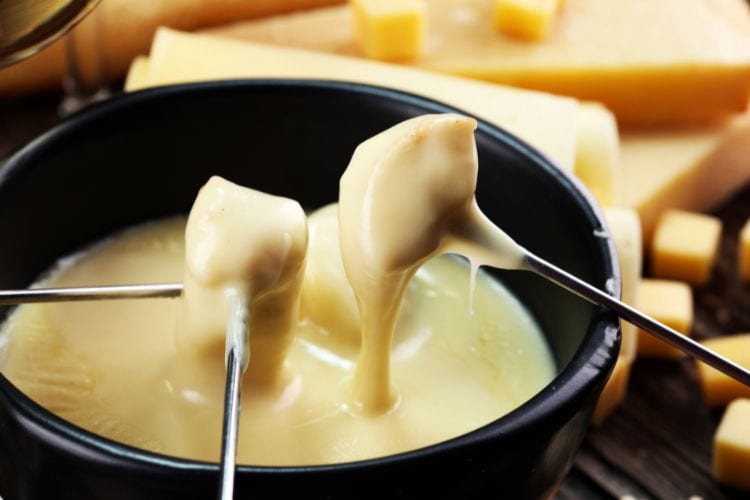 Swiss cheese fondue