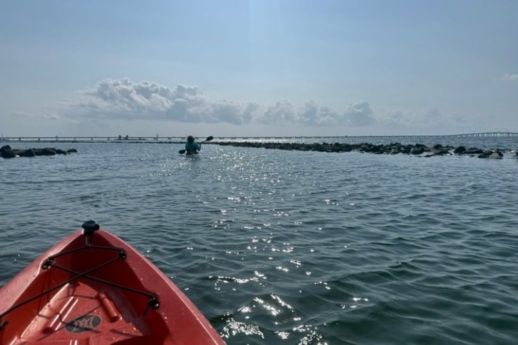 Kayaking in Pensacola Bay. Photo by Teresa Bergen